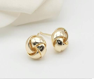Stainless Steel Earrings in Lustrous 18K Gold